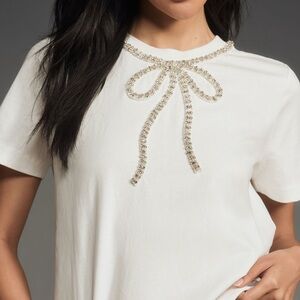 Anthropologie rhinestone tee by English Factory